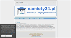 Desktop Screenshot of namioty24.pl